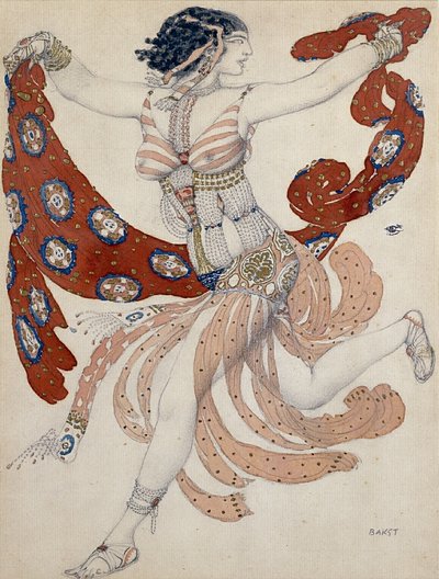 Kostüm von Cleopatra für Ida Rubinstein von Leon Bakst